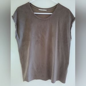 Zara faux suede vest